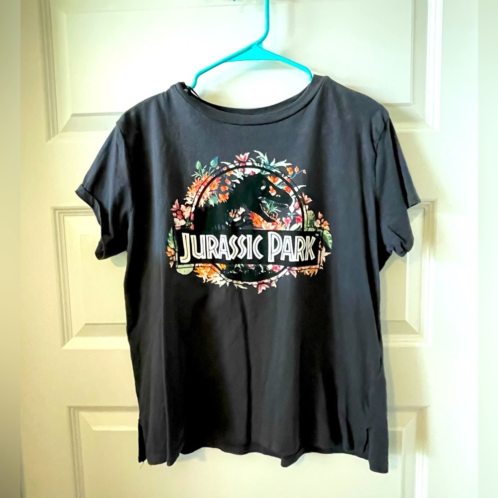 Jurassic Park floral t-shirt/crop top in size M